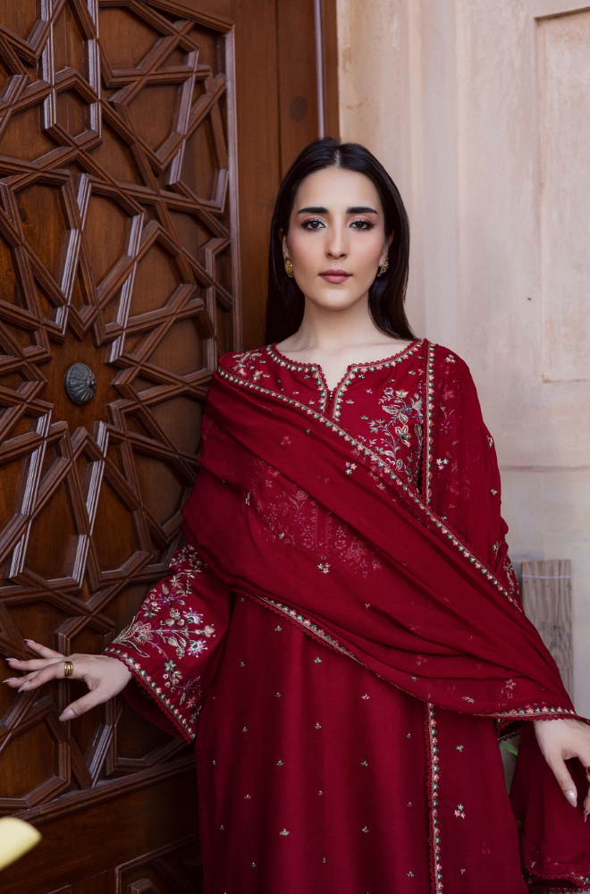 Summer 3PC Lawn Embroidered Suit- BFB0734