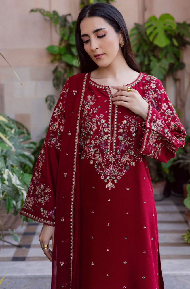 Summer 3PC Lawn Embroidered Suit- BFB0734