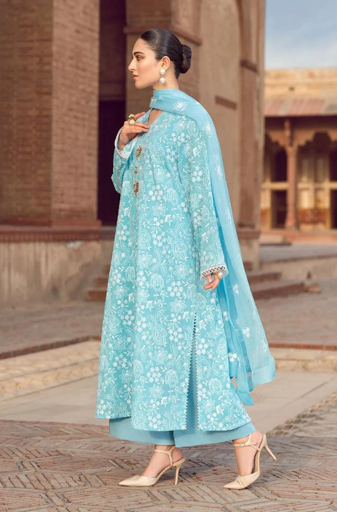 Summer 3PC Lawn Embroidered Suit - BFU0017