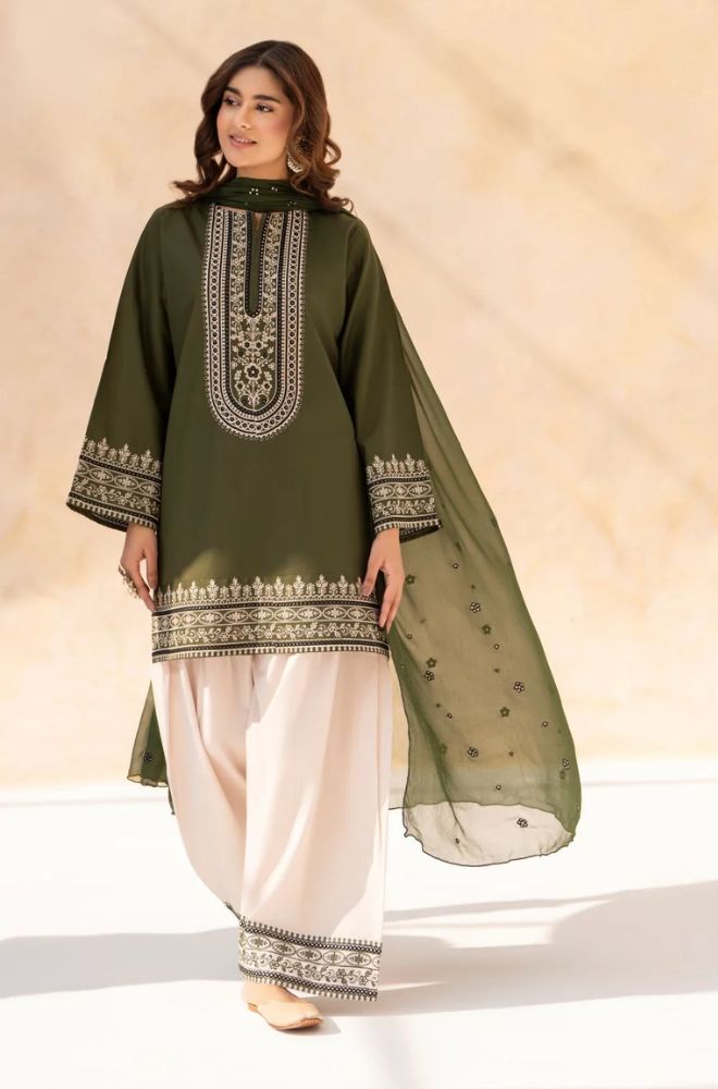 Summer 3PC Lawn Embroidered Suit- BFB0735