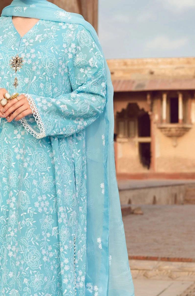 Summer 3PC Lawn Embroidered Suit - BFU0017