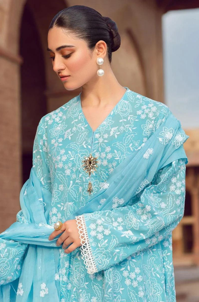 Summer 3PC Lawn Embroidered Suit - BFU0017