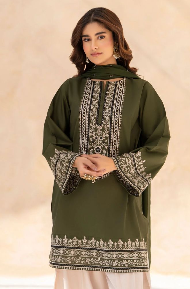 Summer 3PC Lawn Embroidered Suit- BFB0735