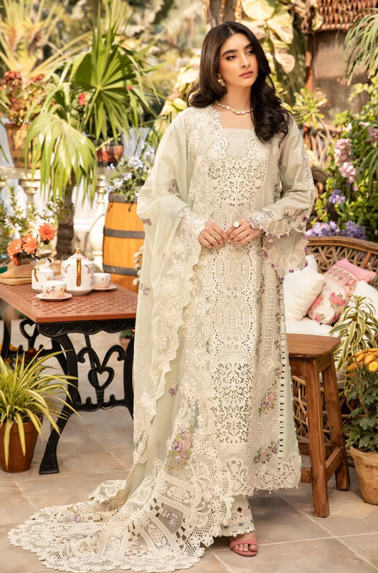 Summer 3PC Lawn Chikankari Embroidered Suit - BFB0632