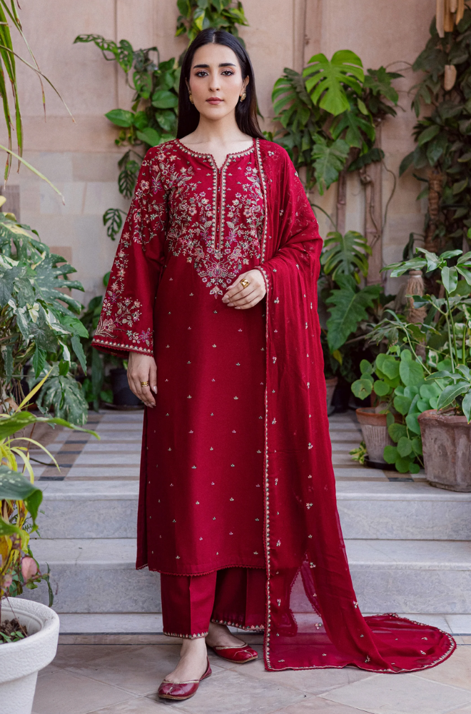 Summer 3PC Lawn Embroidered Suit- BFB0734